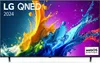 A television screen displaying a colorful abstract image with text overlays. Podgląd zdjęcia produktu