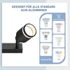 ZMH LED plafoniera nera a 4 fiamme GU10 orientabile in Anteprima dell’immagine prodotto 2