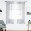 WOLTU 2er-Set Gardinen Vorhang transparent mit Kräuselband Produktbild-Vorschau 2