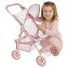 Puppenbuggy klappbar – leichter Puppenwagen mit EVA-Rädern Produktbild-Vorschau 1