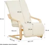 Homestyle4u Relaxsessel mit Fußstütze, Schwingsessel Holz Produktbild-Vorschau 7