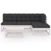 vidaXL 5-tlg. Garten-Lounge-Set mit Kissen Kiefer Produktbild-Vorschau 3