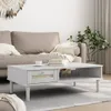 Couchtisch SENJA Rattan-Optik Weiß 100x55x33 cm Kiefernholz Produktbild-Vorschau 2