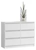 Komoda so 6 zásuvkami 100x78 cm komoda biela drevená Náhľad obrázku produktu 8