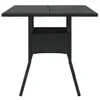 vidaXL Tavolo da giardino con piano in vetro nero 80x80x75 Anteprima dell’immagine prodotto 4
