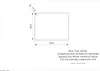 A technical drawing showing the dimensions of a sink cutout. Produktbild-Vorschau