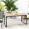 Outsunny tavolo da giardino per 6 persone 160 x 80 cm Anteprima dell’immagine prodotto 2