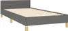 vidaXL Bettgestell ohne Matratze Dunkelgrau 100x200 cm Produktbild-Vorschau 3