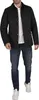 A man wearing a black quilted jacket and blue jeans, standing against a white background. Produktbild-Vorschau
