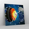 Wanduhr - Quadrat - Glasuhr - Erde Schichten Universum Kern Produktbild-Vorschau 4