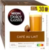A box of Nescafé Dolce Gusto Café au Lait coffee capsules. Voir les images du produit