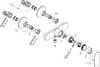 Exploded view diagram of a shower faucet assembly with numbered parts. Anteprima dell’immagine prodotto