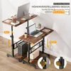 Iropro Schreibtisch höhenverstellbar 80x40cm, Computertisch Produktbild-Vorschau 8