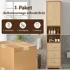 Merax Badezimmerschrank Vitrinen, Hochschrank mit 3 Produktbild-Vorschau 9
