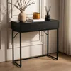 Konsola stolik loftowy MODENA 1 szuflada 80 cm Czarna Podgląd zdjęcia produktu 9