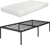 Metallbett ‘Vårdö’ mit Matratze 90 x 200 cm Schwarz Produktbild-Vorschau 3