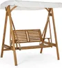 Altalena Noemi 185x112x188cm in acacia naturale rivestita Anteprima dell’immagine prodotto 1