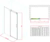 doporro Nischentür Duschabtrennung 150x195cm Duschtür mit Produktbild-Vorschau 7
