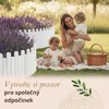 Floranica Obruba na hrob vlnitá dřevěná 100 x 40 cm, Bílá – Náhled obrázku produktu 6