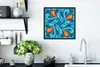 MuchoWow® Gerahmtes Poster Federn - Blau - Muster 40x40 cm Produktbild-Vorschau 3