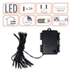 Diagrams and images illustrating the features and specifications of LED string lights. Náhled obrázku produktu