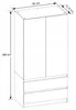 Kleiderschrank Weiß/Anthrazit – 90 x 50 x 180 cm – 2 Produktbild-Vorschau 7