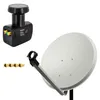 PremiumX SAT Anlage 80cm Antenne Aluminium Twin LNB 4x Produktbild-Vorschau 1