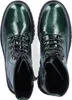 A top-down view of a pair of green patent leather boots. Produktbild-Vorschau