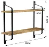 Livingandhome Wandmontiertes Regal mit 2 Ebenen – 60 x 15 Produktbild-Vorschau 6