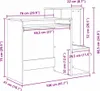 vidaXL Scrivania con ripiano Bianco 106 x 41 x 88,5 cm Anteprima dell’immagine prodotto 7
