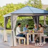 Leco Profi-Pavillon Metall-Gartenüberdachung graues Dach/ Produktbild-Vorschau 2