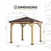 A diagram showing the dimensions of a gazebo. Produktbild-Vorschau