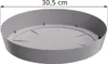 A gray plastic plant saucer with a measurement indicator. Náhled obrázku produktu