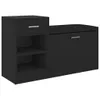 vidaXL Schuhbank Schwarz 94,5x31x57 cm Holzwerkstoff Produktbild-Vorschau 1
