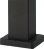 A close-up of the base of a black metal pergola leg with a square base plate. Produktbild-Vorschau