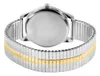 Close-up view of the back of a watch with a metal expansion band. Produktbild-Vorschau