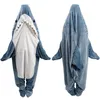 Haaienhuid-hoodie-deken met mouwen – fleece, zacht, voor Productafbeelding-voorbeeld 3