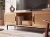 FineBuy Lowboard Eiche-Nachbildung mit Wiener Geflecht Produktbild-Vorschau 4