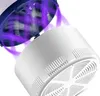 A close-up view of a white insecticidal lamp with purple UV light emanating from the top. Produktbild-Vorschau