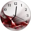 Glasuhr Wanduhr Küchenuhr Echt-Glas 30fi cm Abstraktes rot Produktbild-Vorschau 1