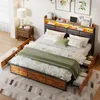 INONEFT 180 × 200 cm Bett mit Schubladen, gepolstertes Produktbild-Vorschau 6