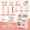 COSTWAY Cucina per bambini, cucina giocattolo in legno con Anteprima dell’immagine prodotto 4