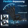 Herná stolička Hoffree, ergonomická, s masážnou funkciou (2 Náhľad obrázku produktu 10
