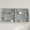 vidaXL Vitrína betónová sivá 100x8,5x50 cm materiál na báze Náhľad obrázku produktu 2