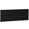 Wand-Kopfteil Schwarz 159,5x3x60 cm Massivholz Kiefer Produktbild-Vorschau 1