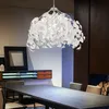 A dining room with a chandelier, table, and chairs. Produktbild-Vorschau
