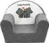 Detské kreslo z Minky New Baby Cute Family sivé Náhľad obrázku produktu 2
