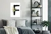 MuchoWow® Poster Buchstabe F - Schwarz - Weiß 40x60 cm - Produktbild-Vorschau 4
