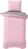 Baumwolle Bettwäsche 155x220 cm Rosa Grau gestreift Stripe Produktbild-Vorschau 2