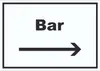 Bar Schild mit Text und Richtungspfeil rechts Pub Kneipe Produktbild-Vorschau 1